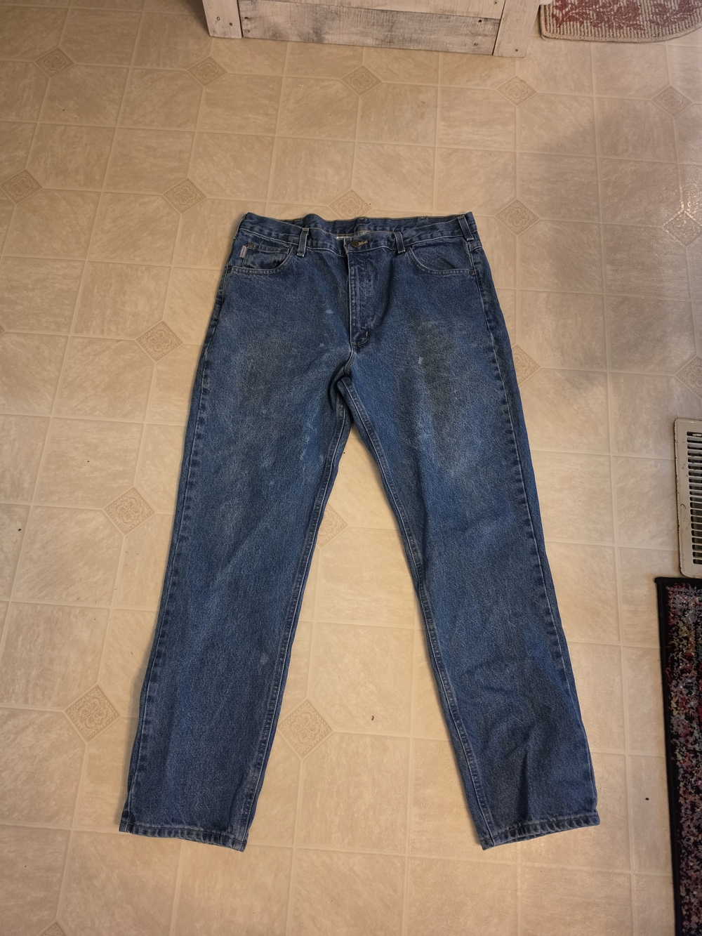 Carhartt Men's Dark Blue Relaxed Fit Jeans